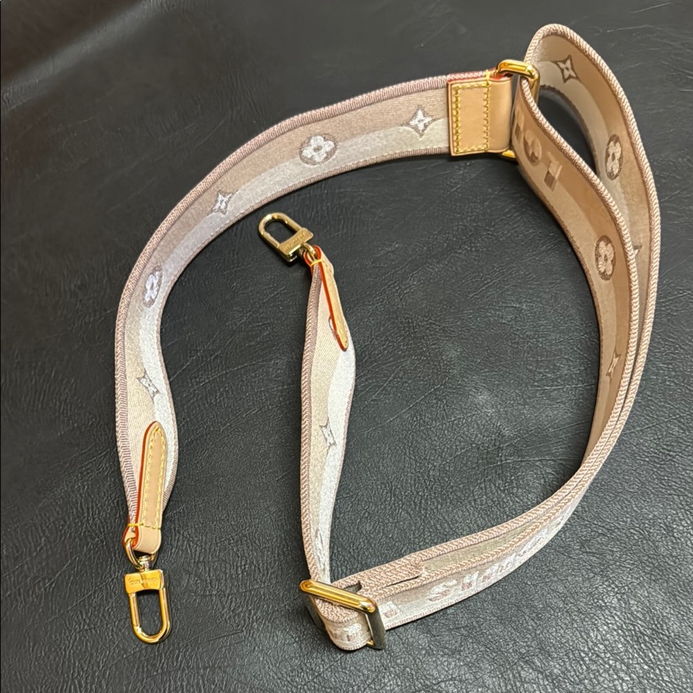 Louis Vuitton Tan and beige with Gold Hardware nano strap